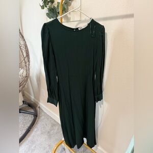 Zara Dark Green Long Sleeve Dress